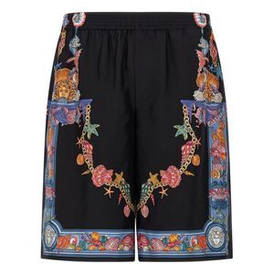 Versace Men's Coral Theatre Print Bermuda Shorts